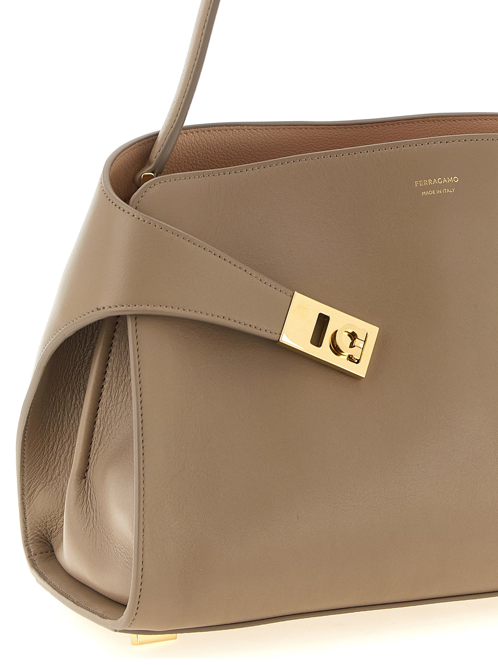 Ferragamo Pink Calfskin Shoulder Bag