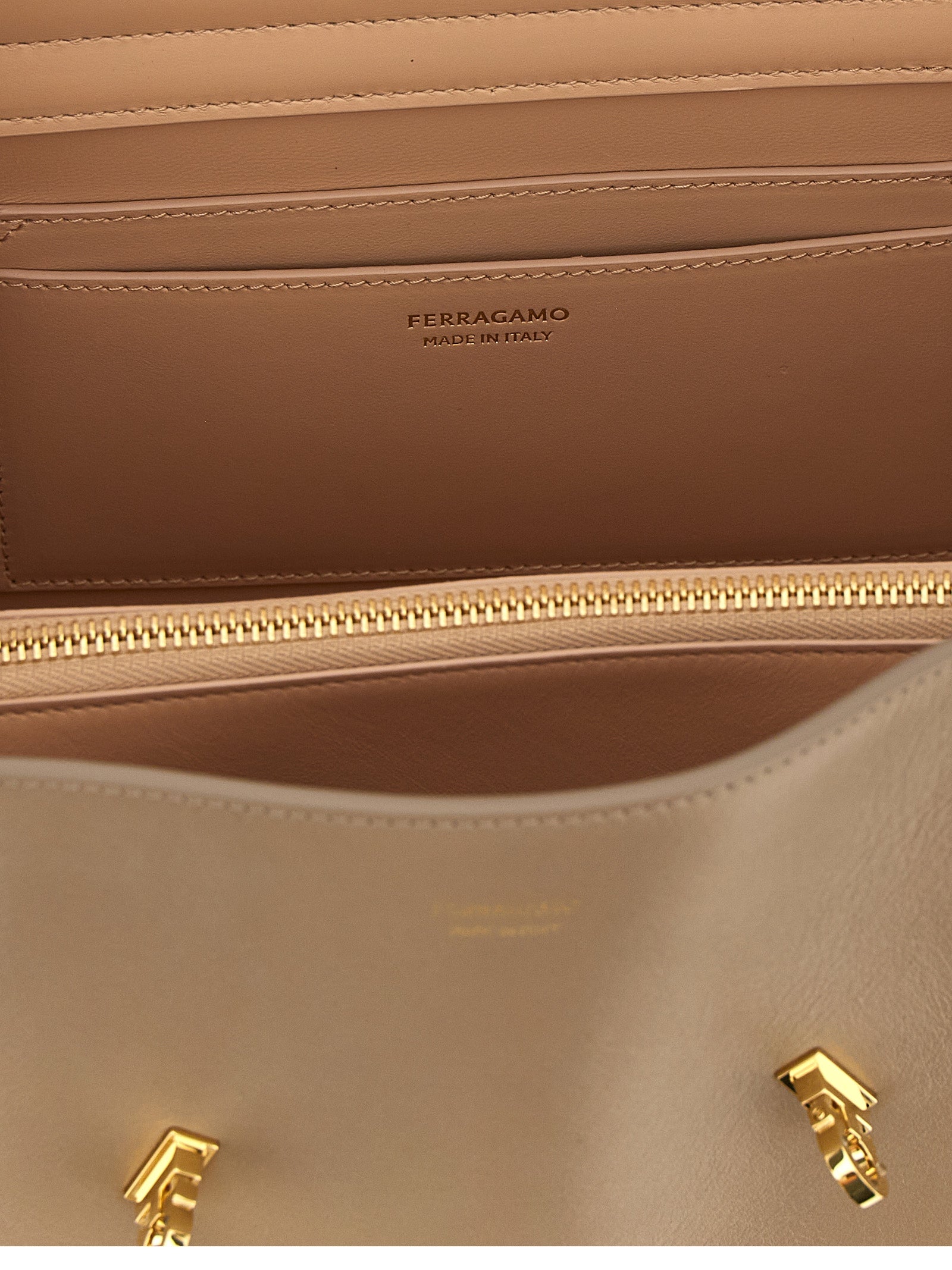 Ferragamo Pink Calfskin Shoulder Bag