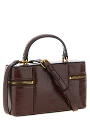 PINKO Bordeaux Calfskin Mini Crossbody Bag