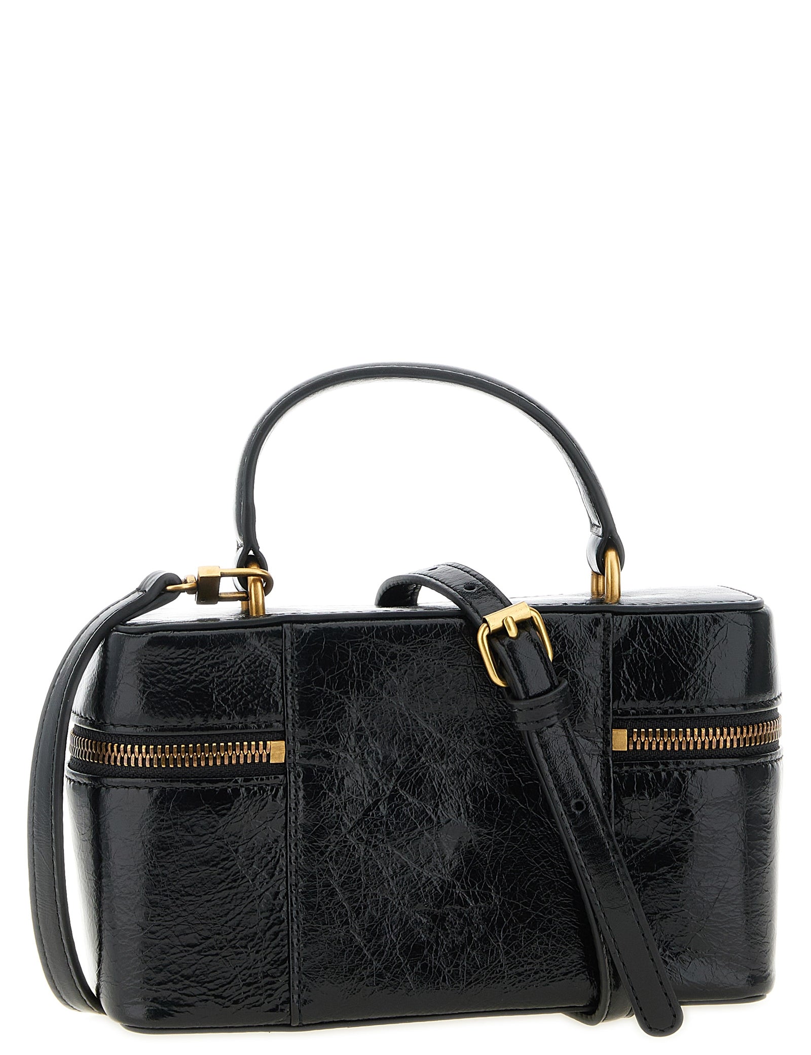 PINKO Black Calfskin Crossbody Bag