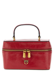 PINKO Red Calfskin Crossbody Bag