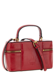 PINKO Red Calfskin Crossbody Bag
