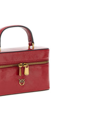 PINKO Red Calfskin Crossbody Bag