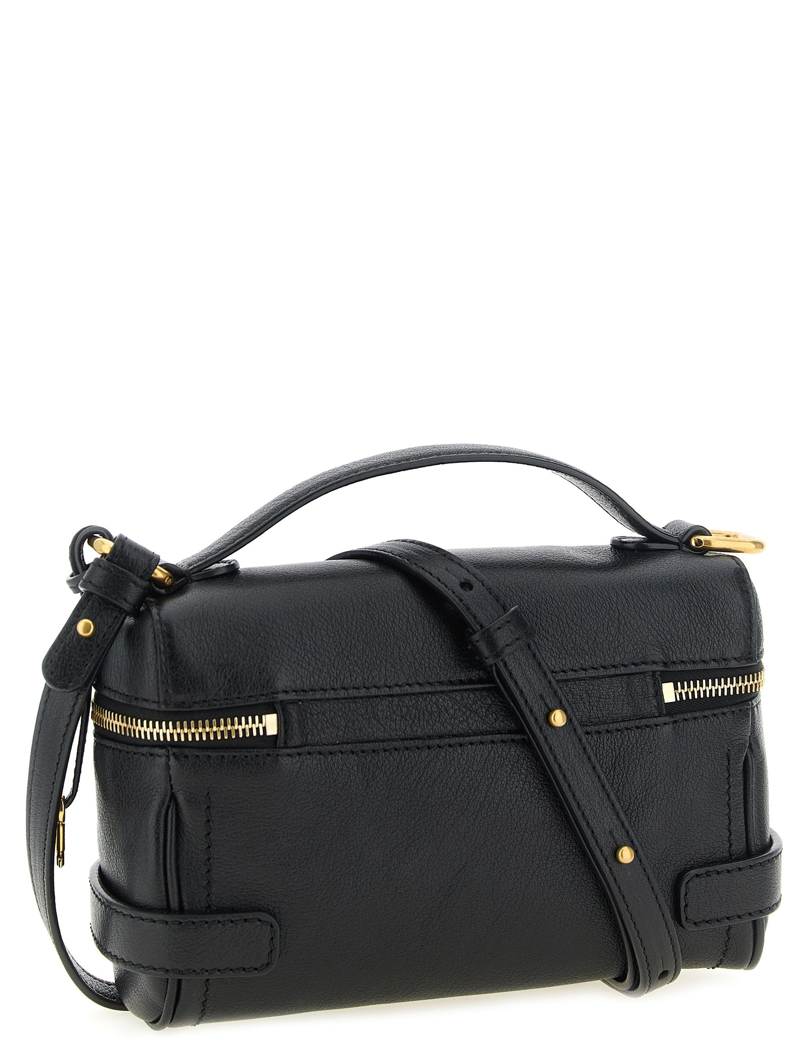 Chloé Black Buffalo Leather Shoulder Bag