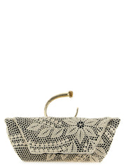 Magda Butrym White/Black Silk Clutch Bag