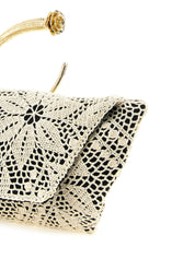 Magda Butrym White/Black Silk Clutch Bag