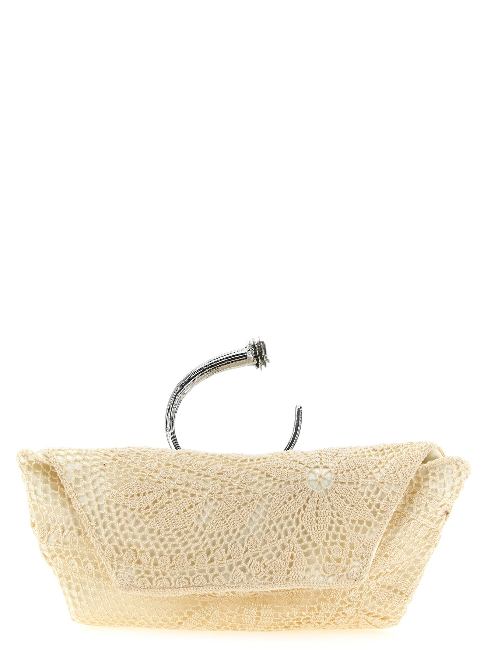 Magda Butrym Cream White Silk Clutch