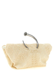 Magda Butrym Cream White Silk Clutch