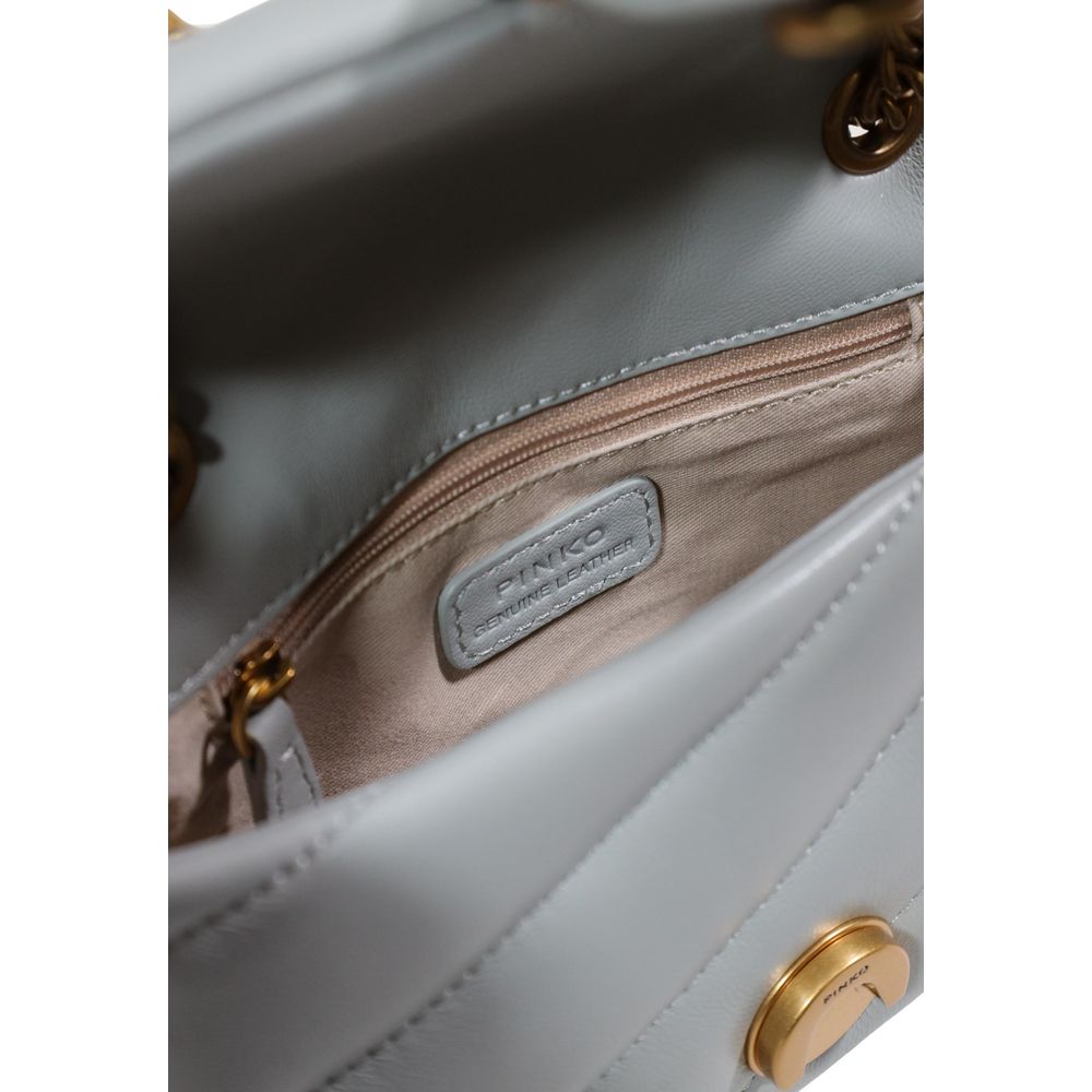 PINKO Gray Leather Handbags