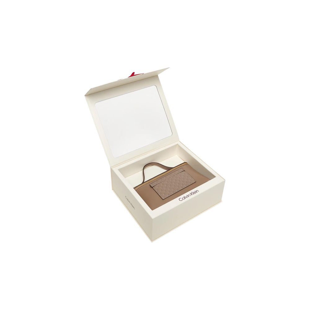 Calvin Klein Beige Polyurethane Clutch Bag