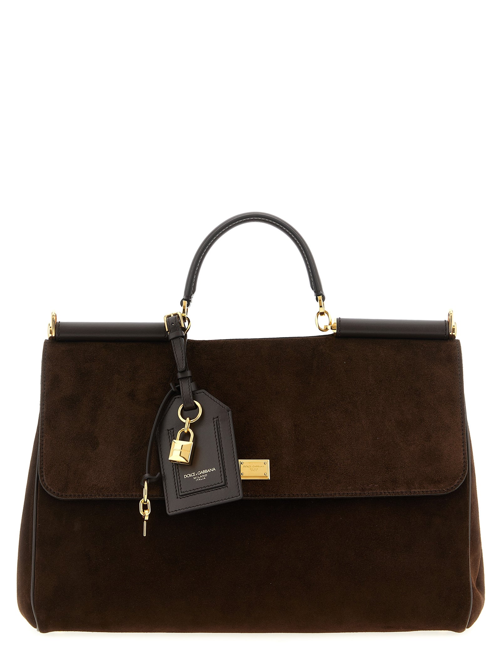 Dolce & Gabbana Brown Suede Handbags