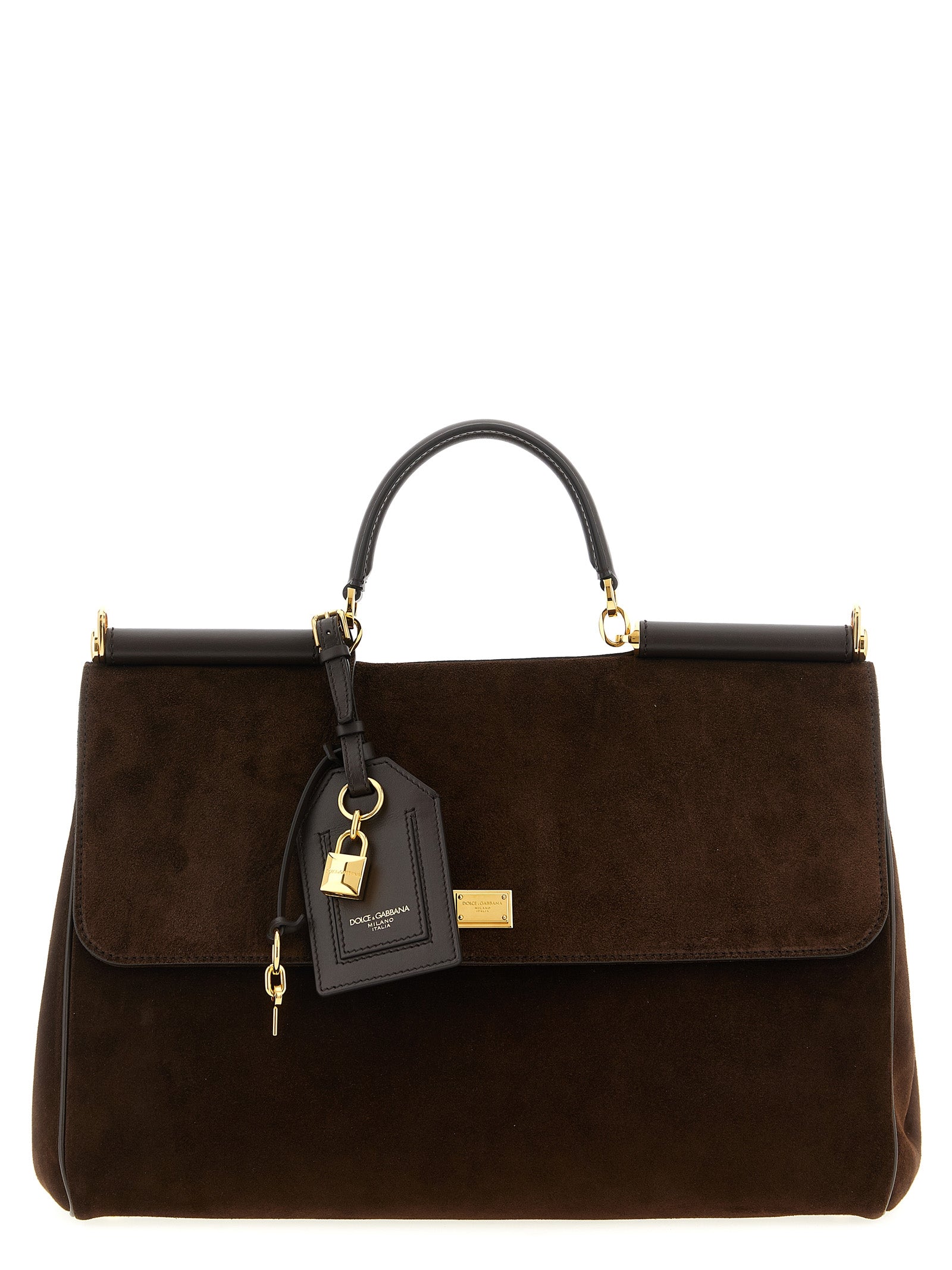 Dolce & Gabbana Brown Suede Handbags