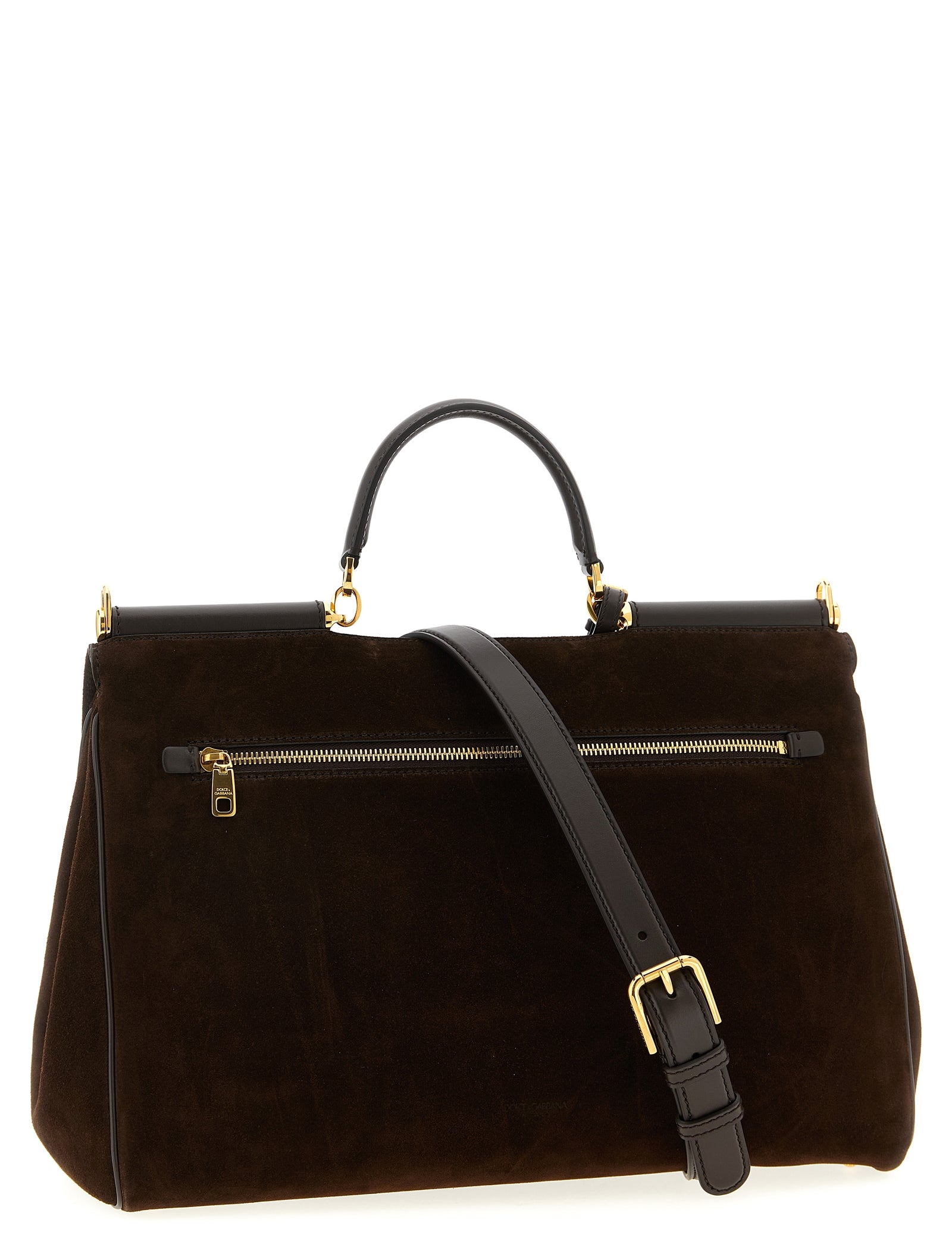 Dolce & Gabbana Brown Suede Handbags
