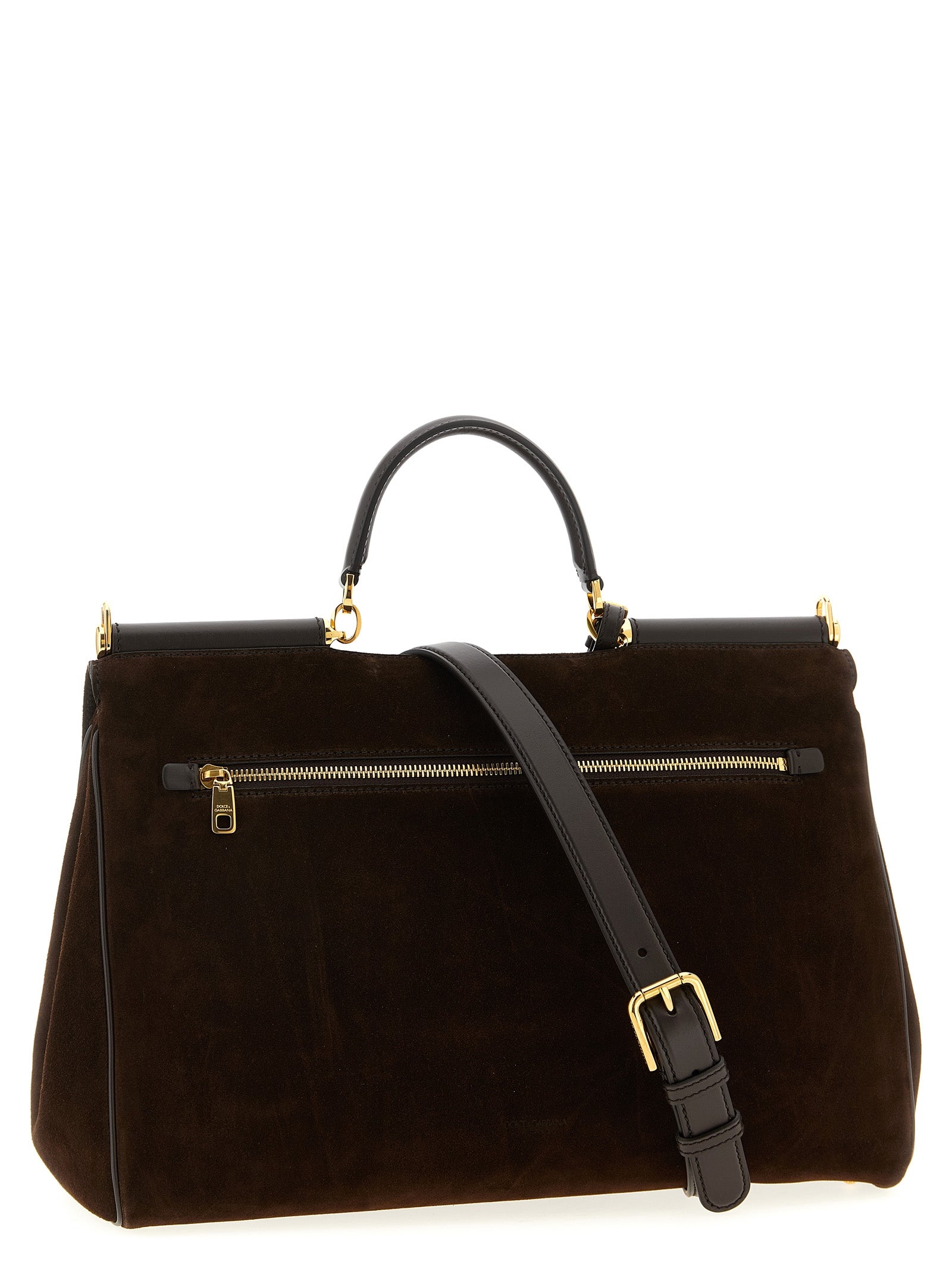 Dolce & Gabbana Brown Suede Handbags