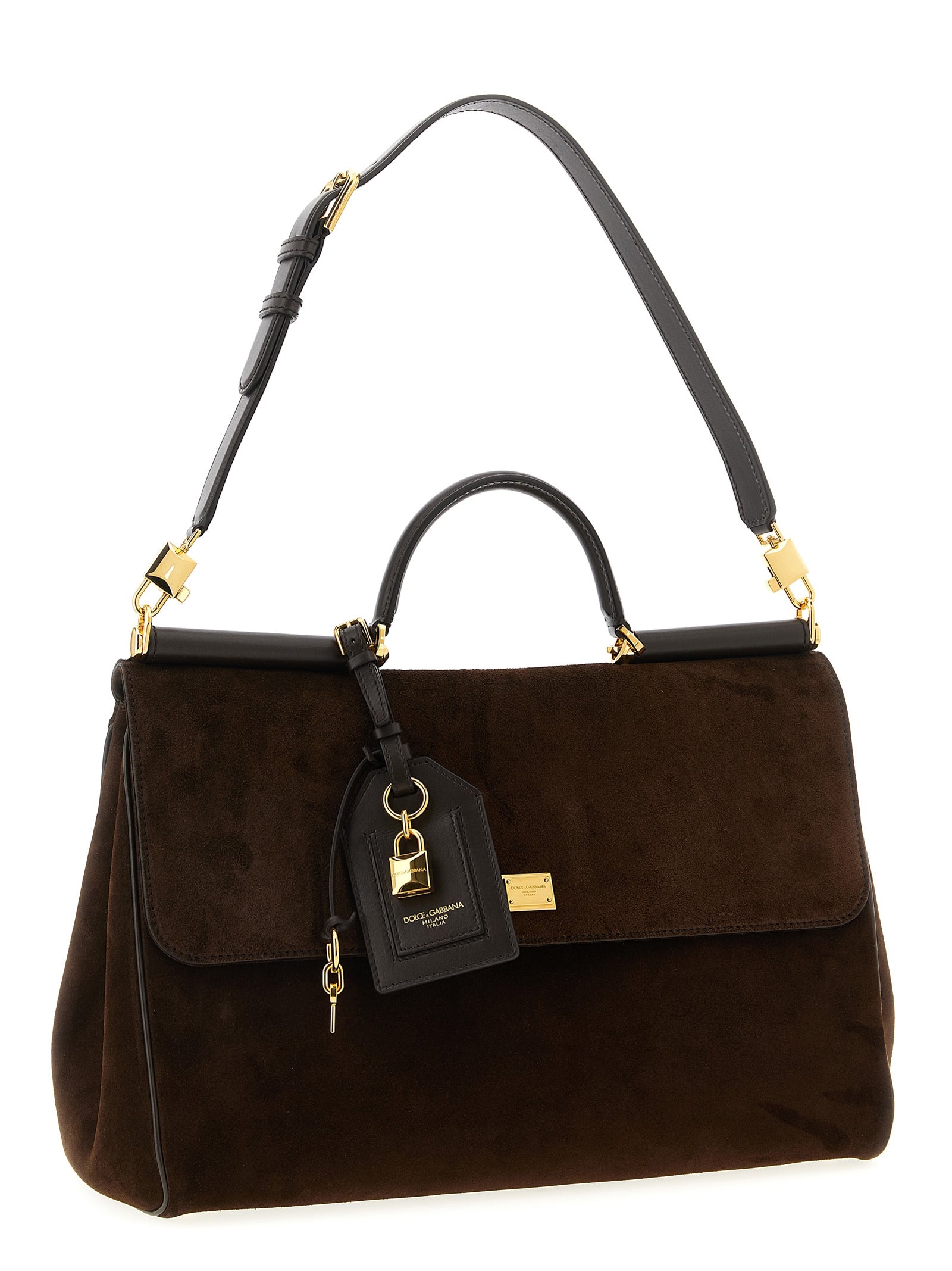 Dolce & Gabbana Brown Suede Handbags
