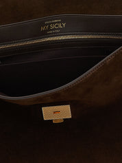 Dolce & Gabbana Brown Suede Handbags