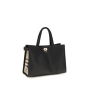 Burberry Black Calf Leather Tote Bag