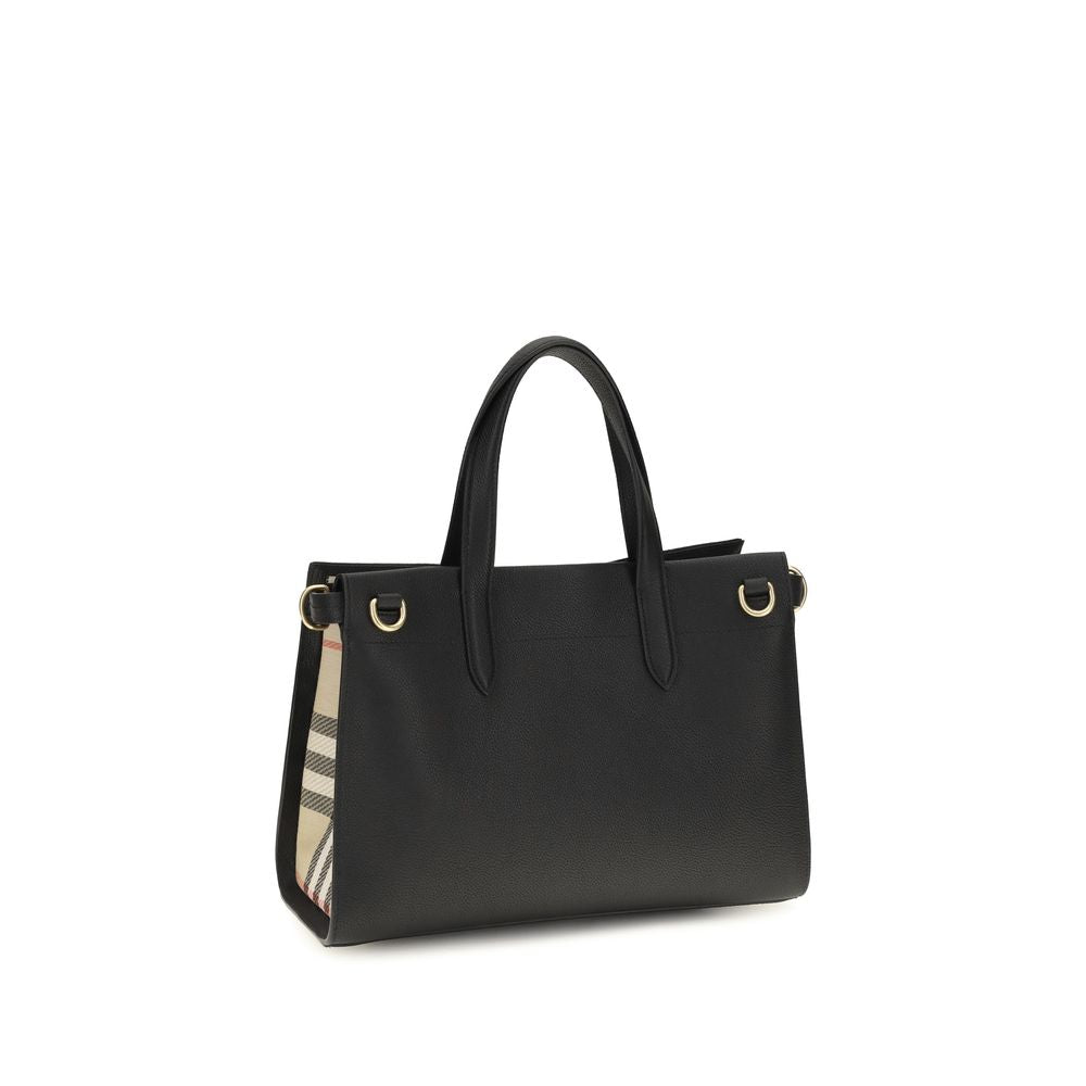 Burberry Black Calf Leather Tote Bag