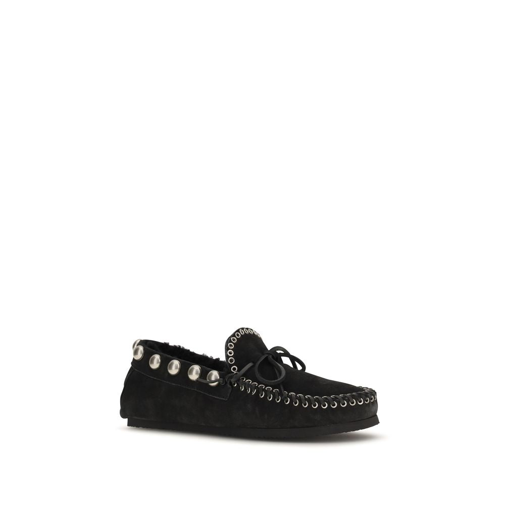 Isabel Marant Black Calf Leather Loafers