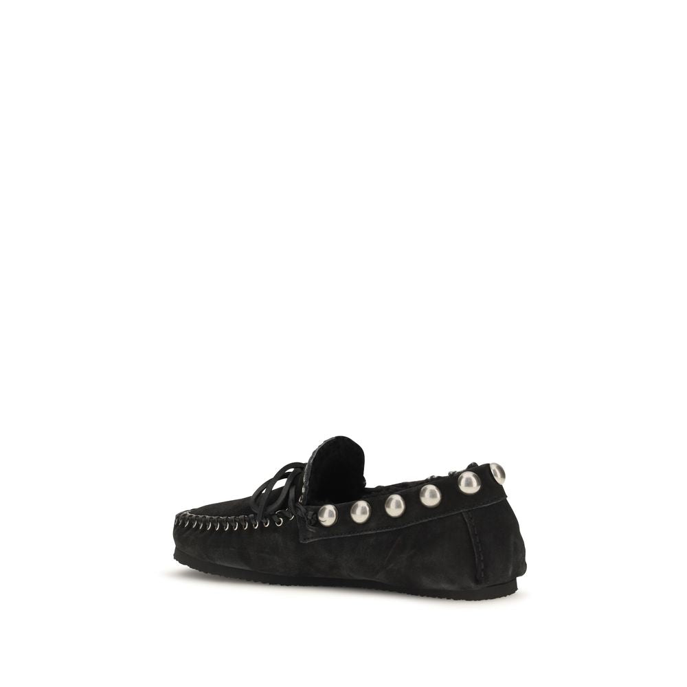 Isabel Marant Black Calf Leather Loafers
