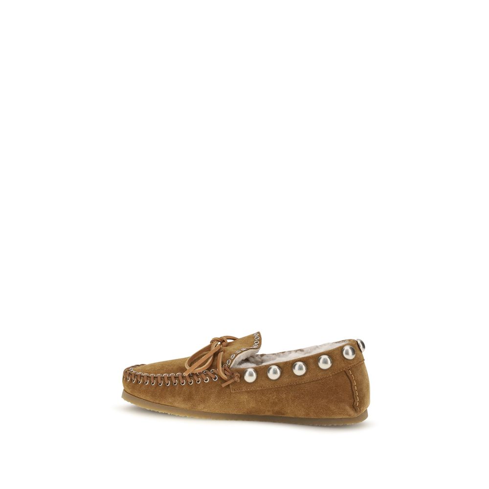 Isabel Marant Brown Calf Leather Loafers