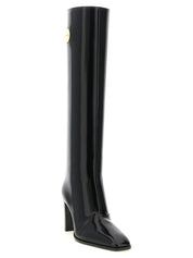 Saint Laurent Black Calfskin High Boots