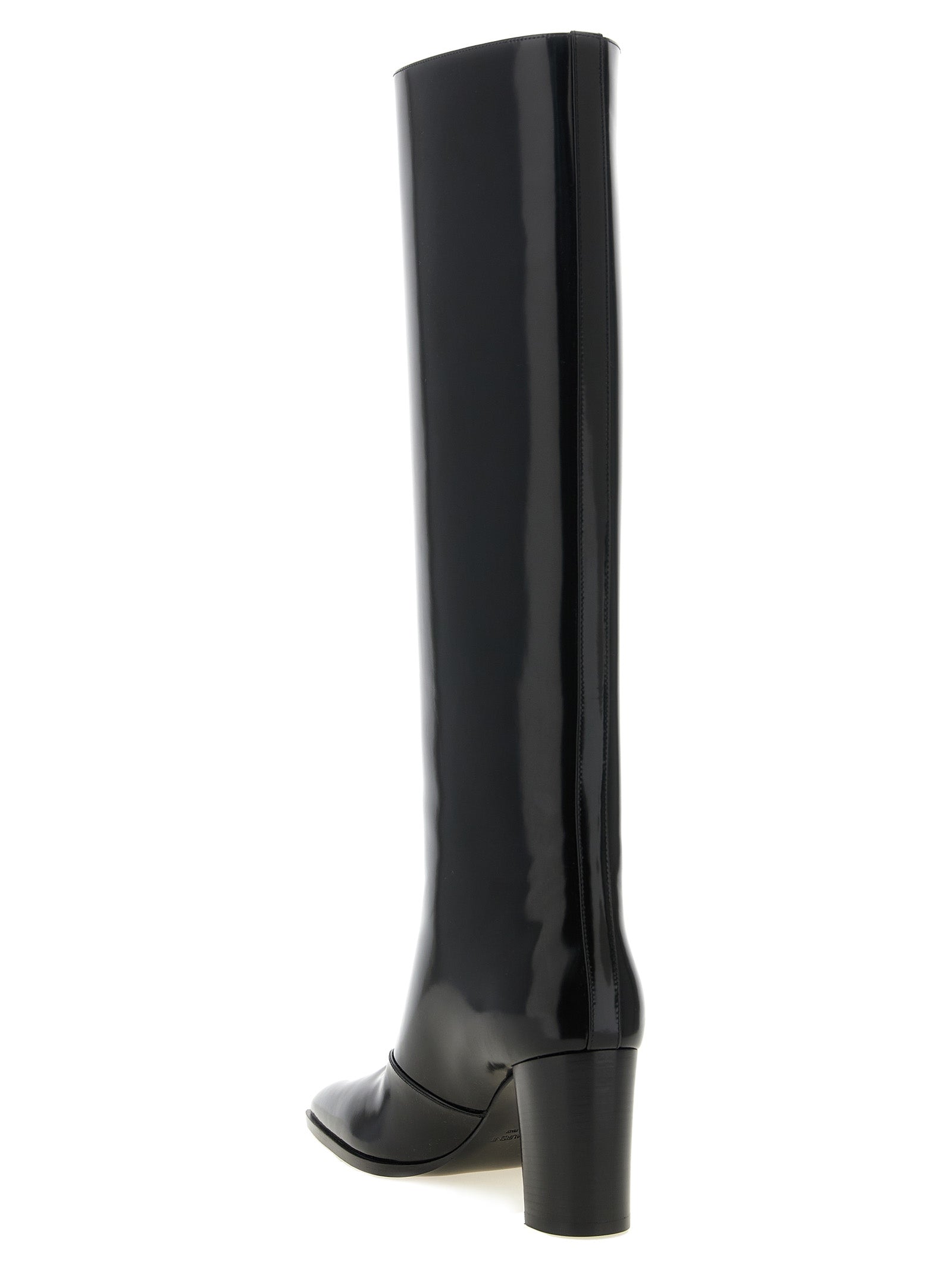 Saint Laurent Black Calfskin High Boots