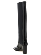 Saint Laurent Black Calfskin High Boots