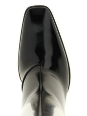 Saint Laurent Black Calfskin High Boots