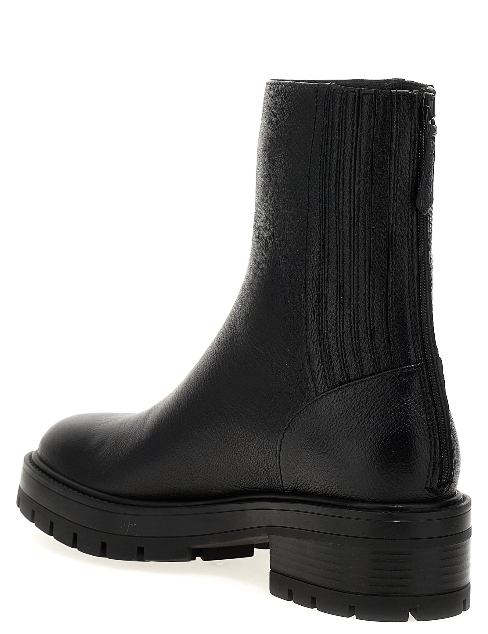 Aquazzura Black Calfskin Ankle Boots