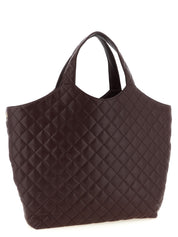 Saint Laurent Bordeaux Lamb Leather Tote Bag