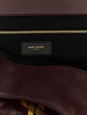 Saint Laurent Bordeaux Lamb Leather Tote Bag