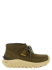 Moncler Green Leather Ankle Boots
