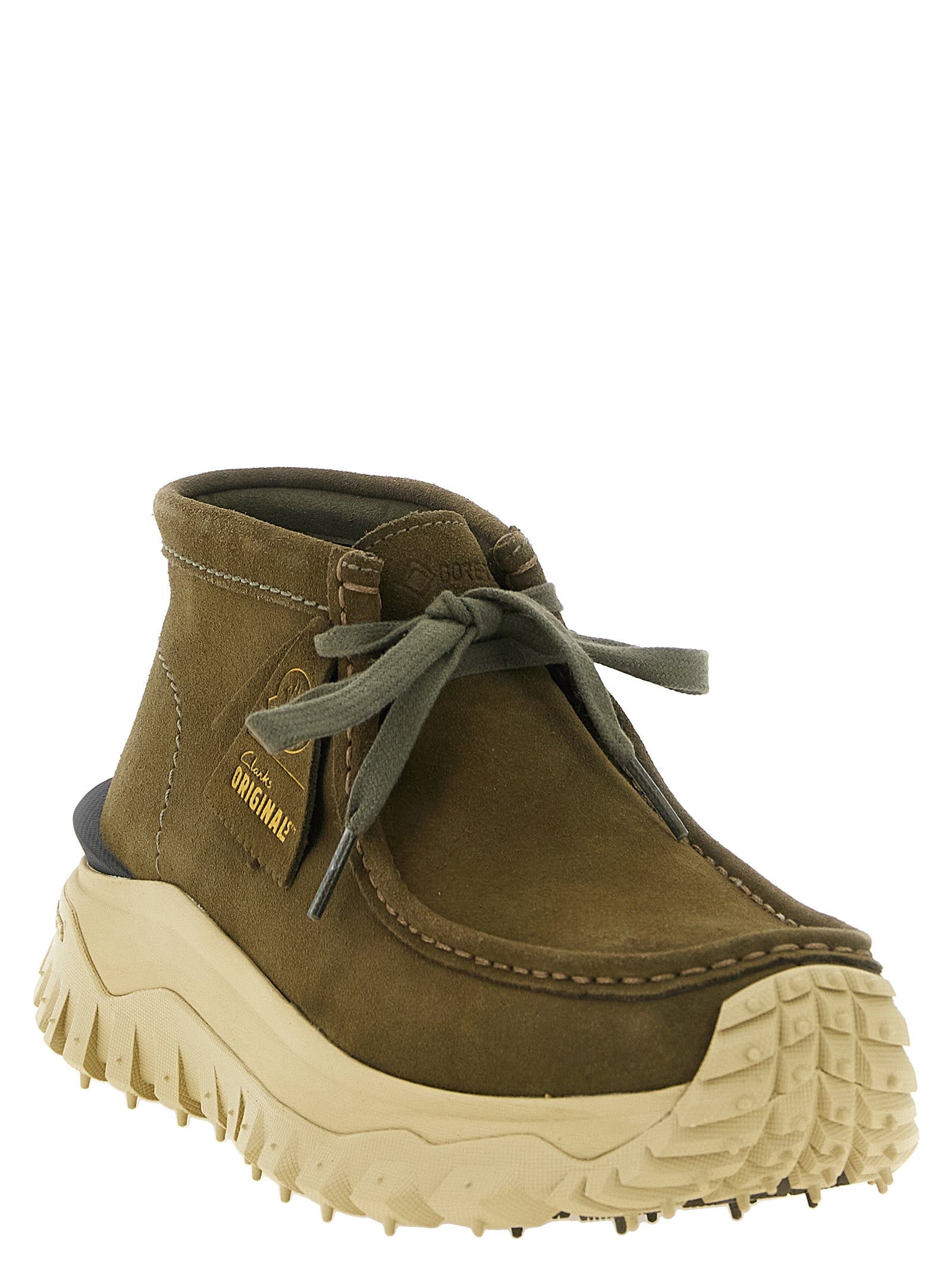 Moncler Green Leather Ankle Boots