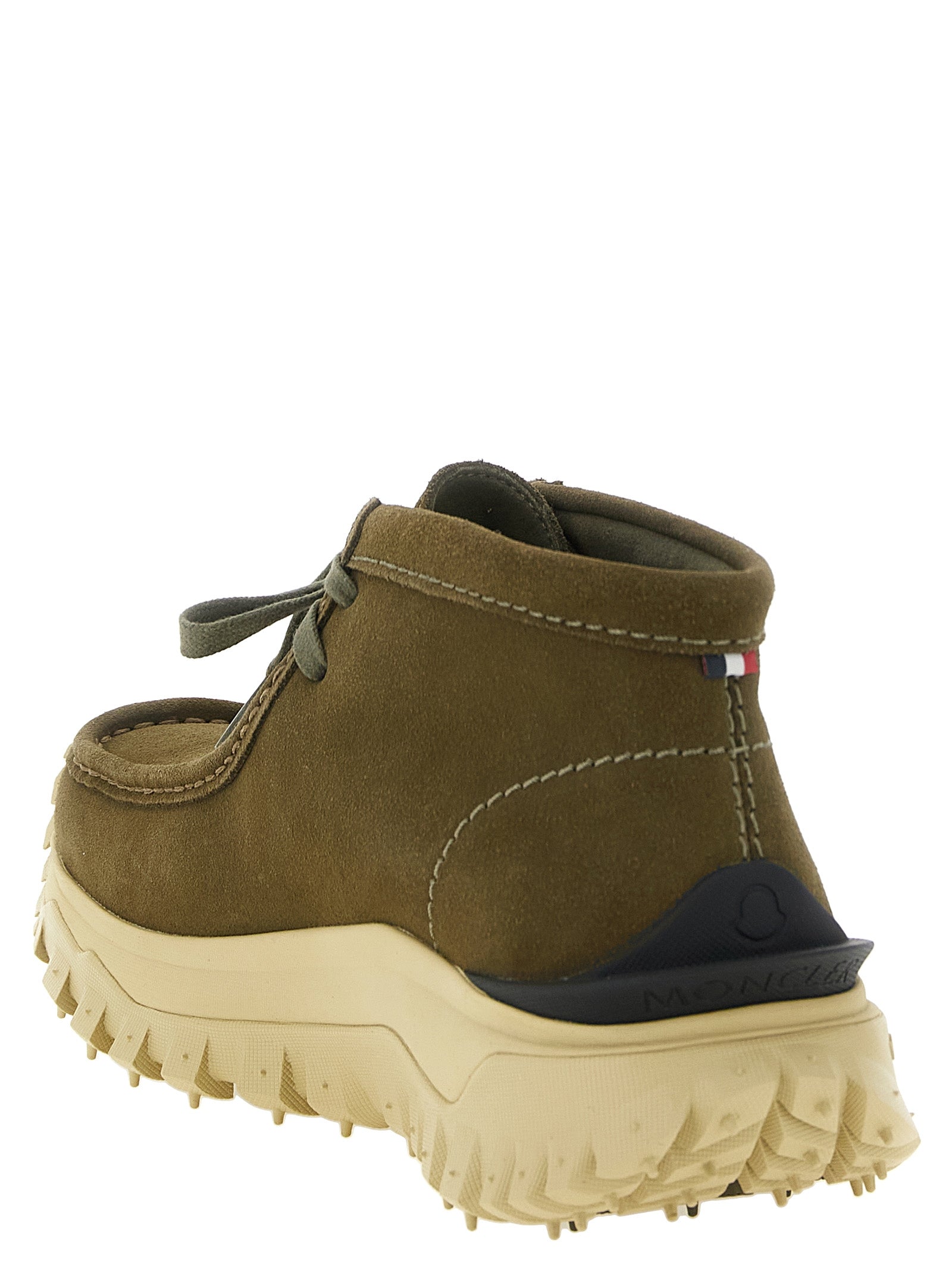 Moncler Green Leather Ankle Boots