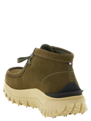 Moncler Green Leather Ankle Boots