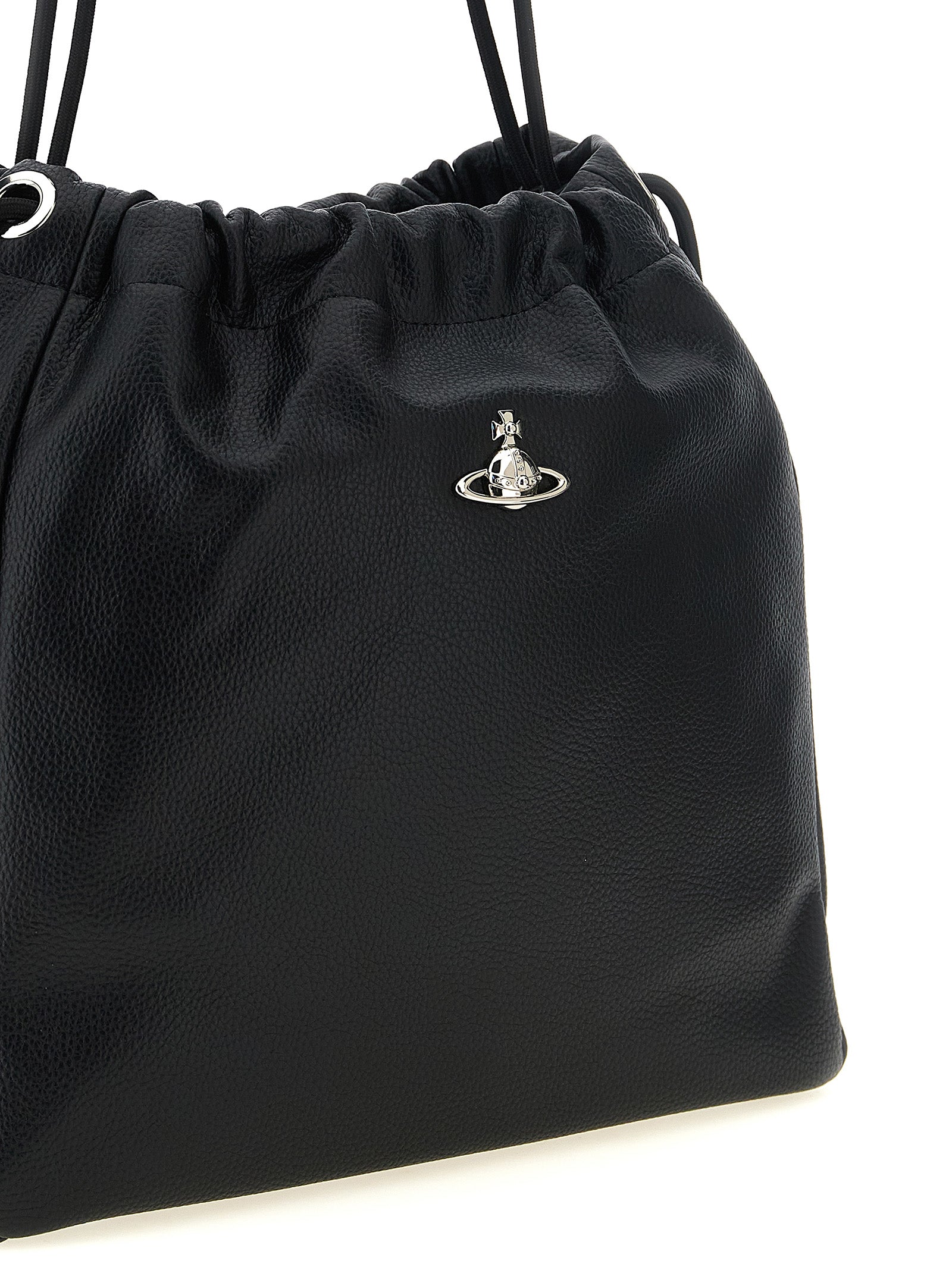 Vivienne Westwood Black Polyurethane Shoulder Bag