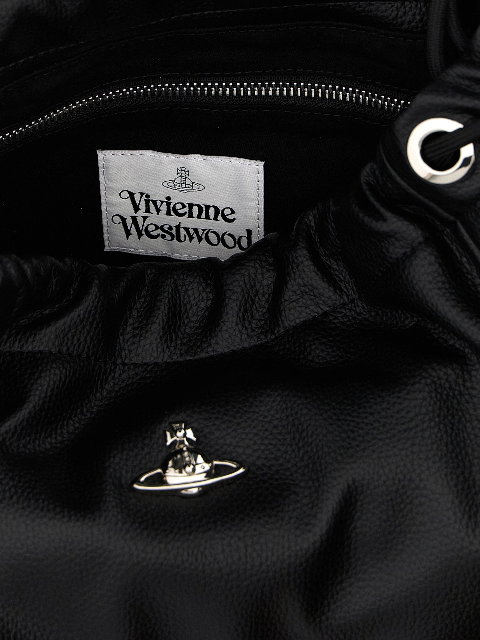Vivienne Westwood Black Polyurethane Shoulder Bag