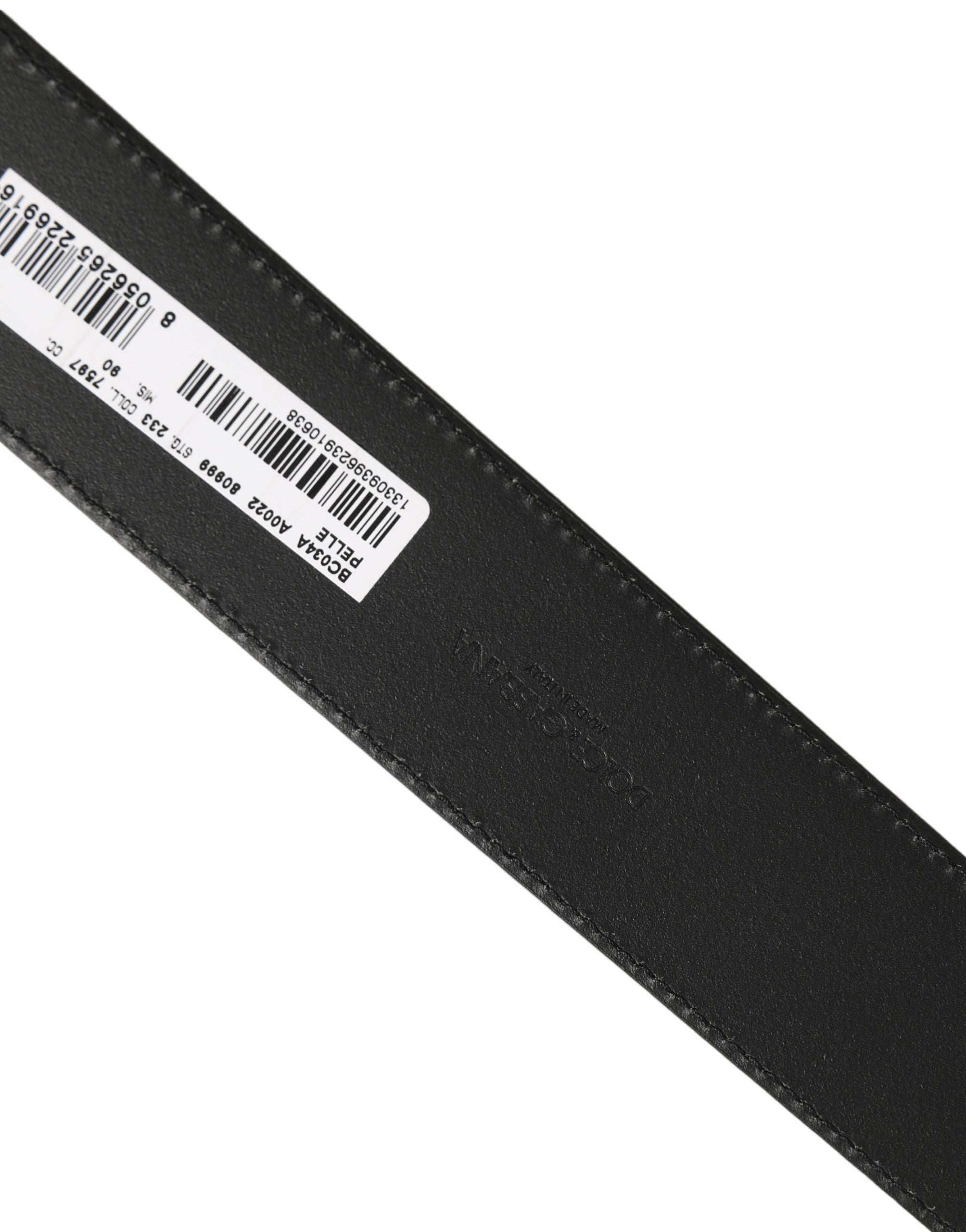 Dolce & Gabbana Black Calf Leather Belts