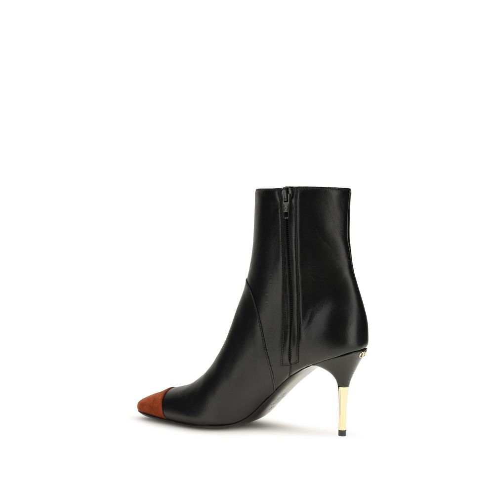 Valentino Garavani Black Calf Leather Ankle Boots