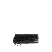 Jacquemus Black Calf Leather Clutch Bag