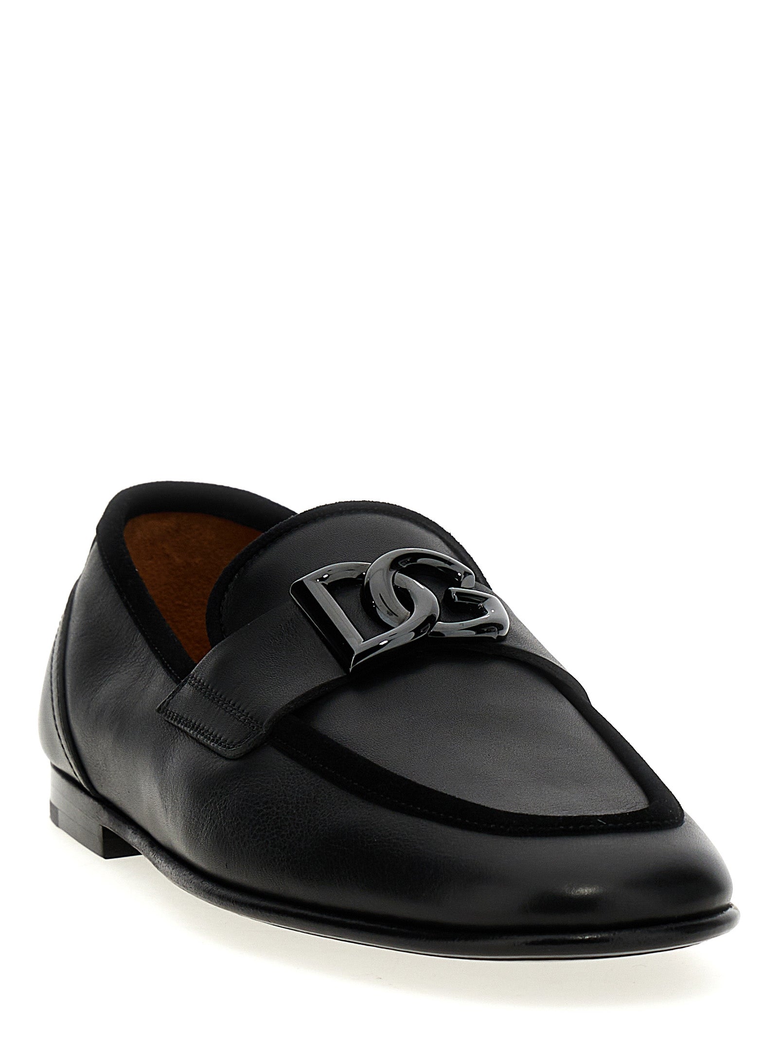 Dolce & Gabbana Black Calfskin Loafers