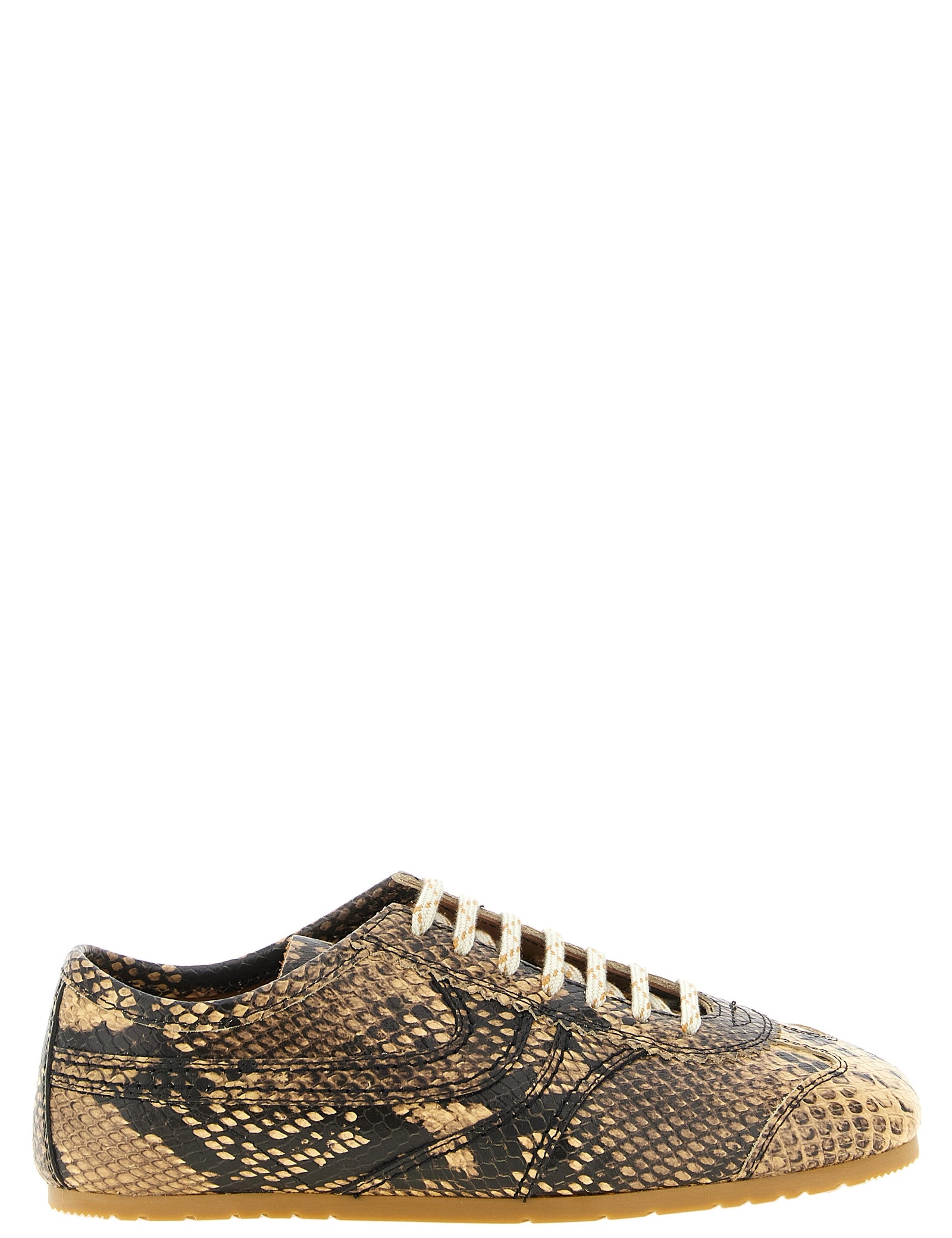 Dries Van Noten Beige Calfskin Sneakers