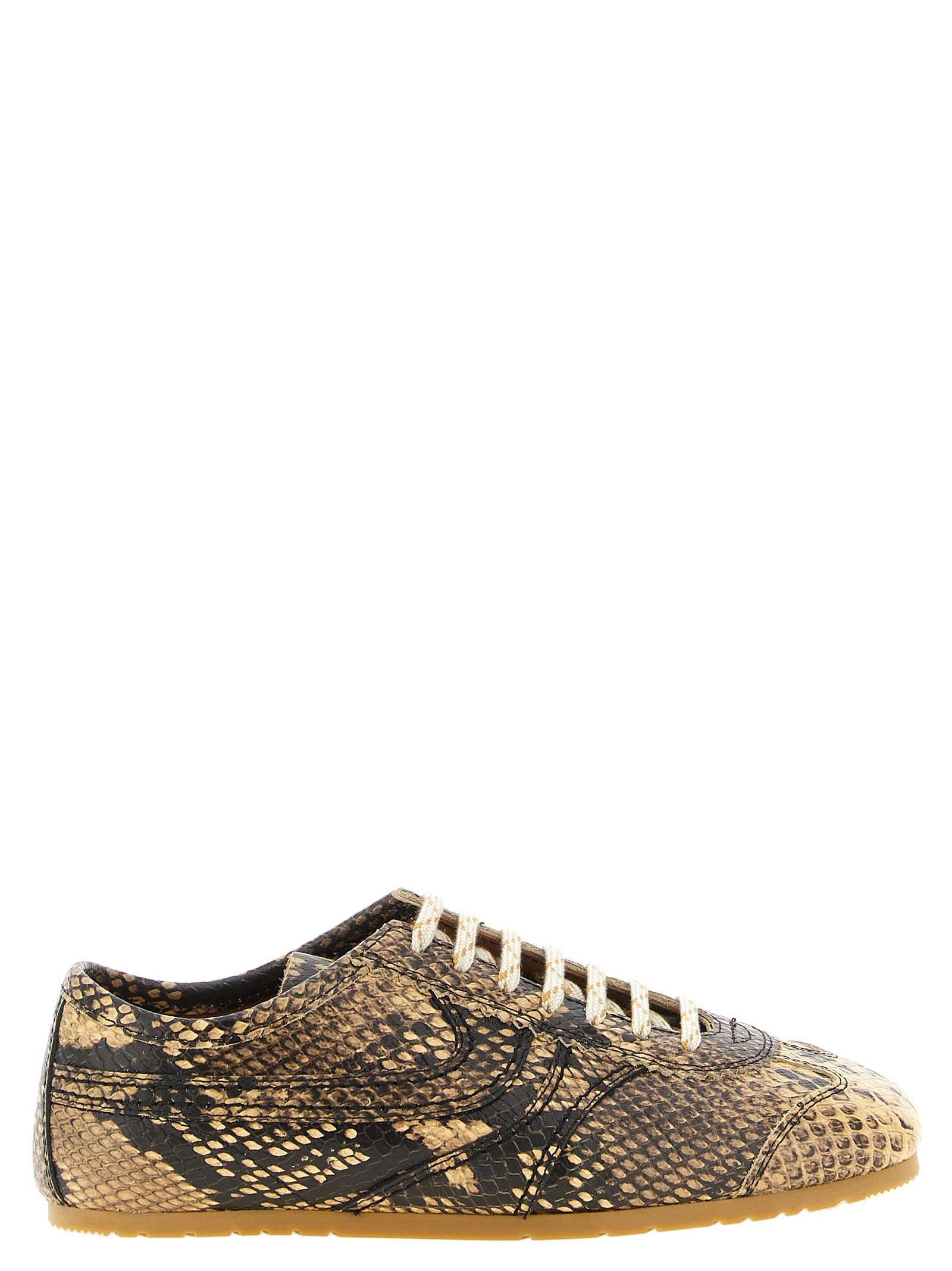 Dries Van Noten Beige Calfskin Sneakers