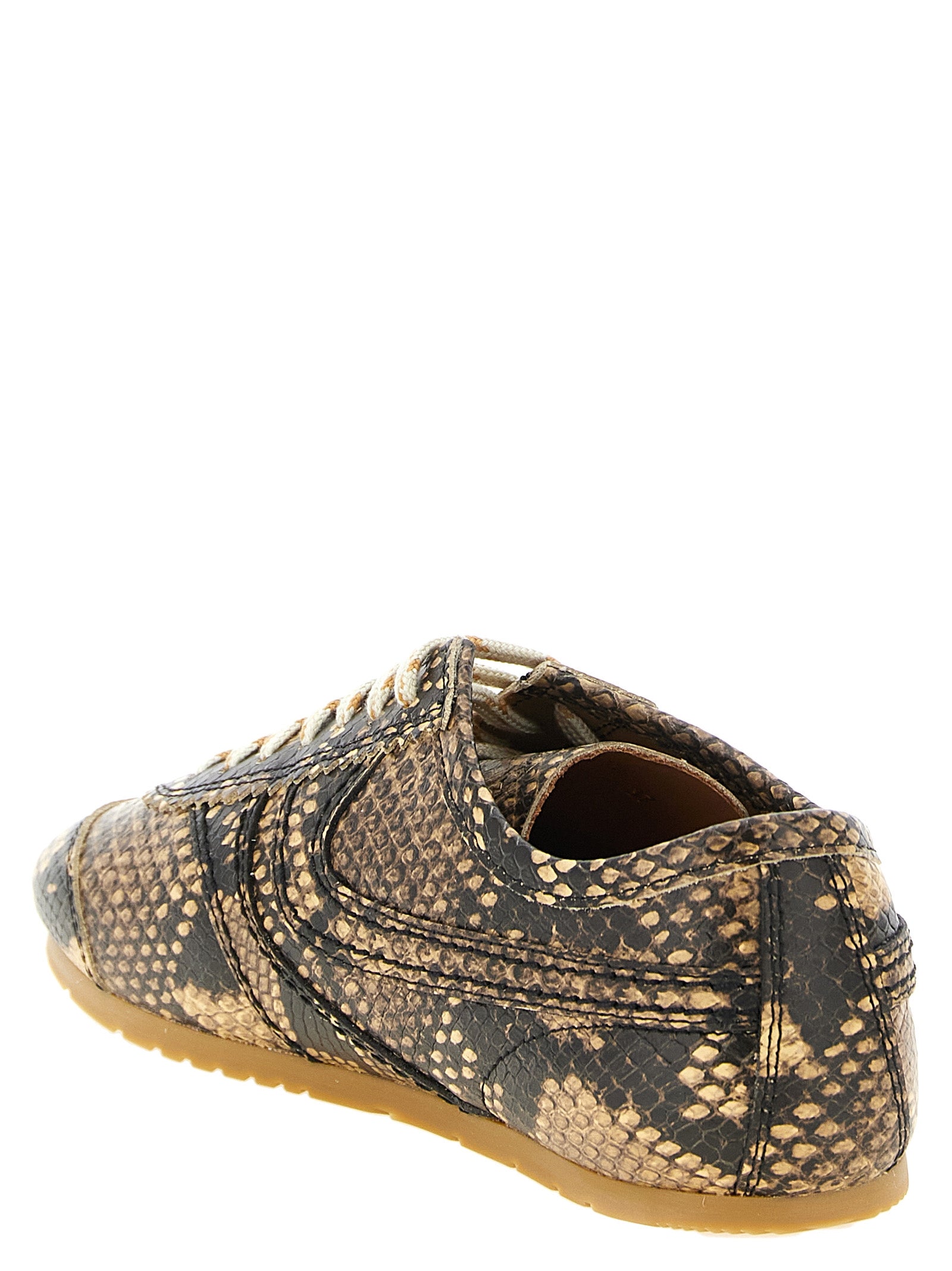 Dries Van Noten Beige Calfskin Sneakers