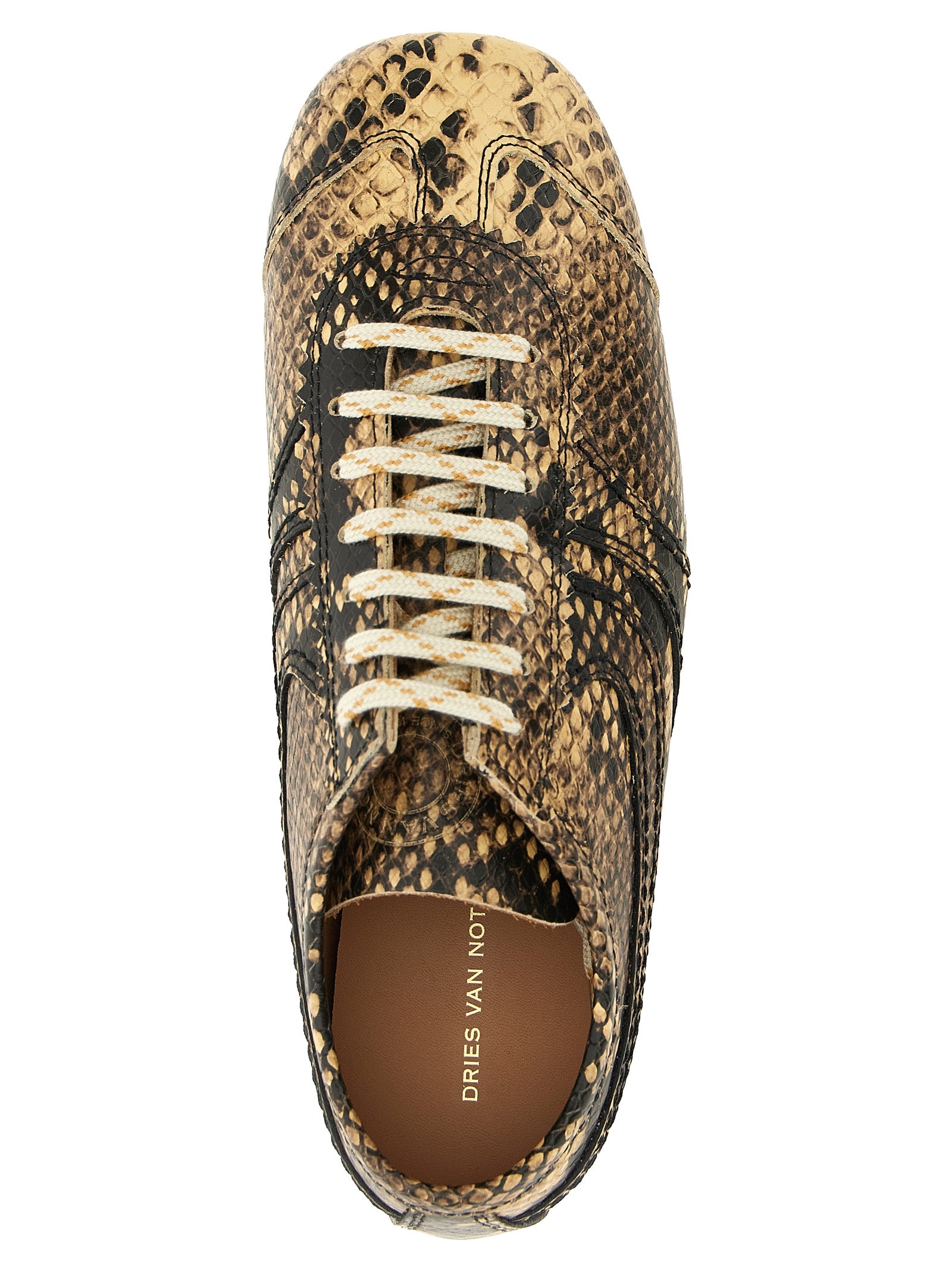Dries Van Noten Beige Calfskin Sneakers