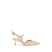 Fendi Beige Calf Leather Slingback Pumps