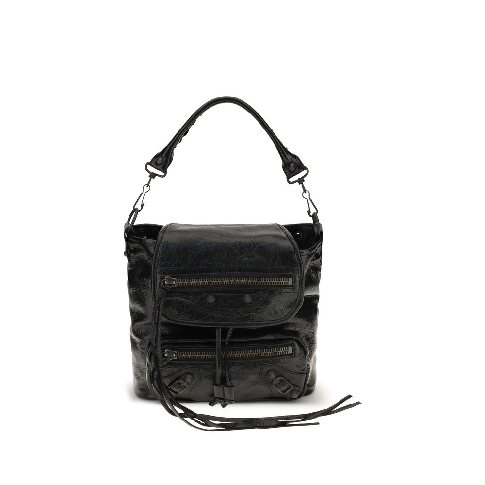 Balenciaga Black Lambskin Backpack