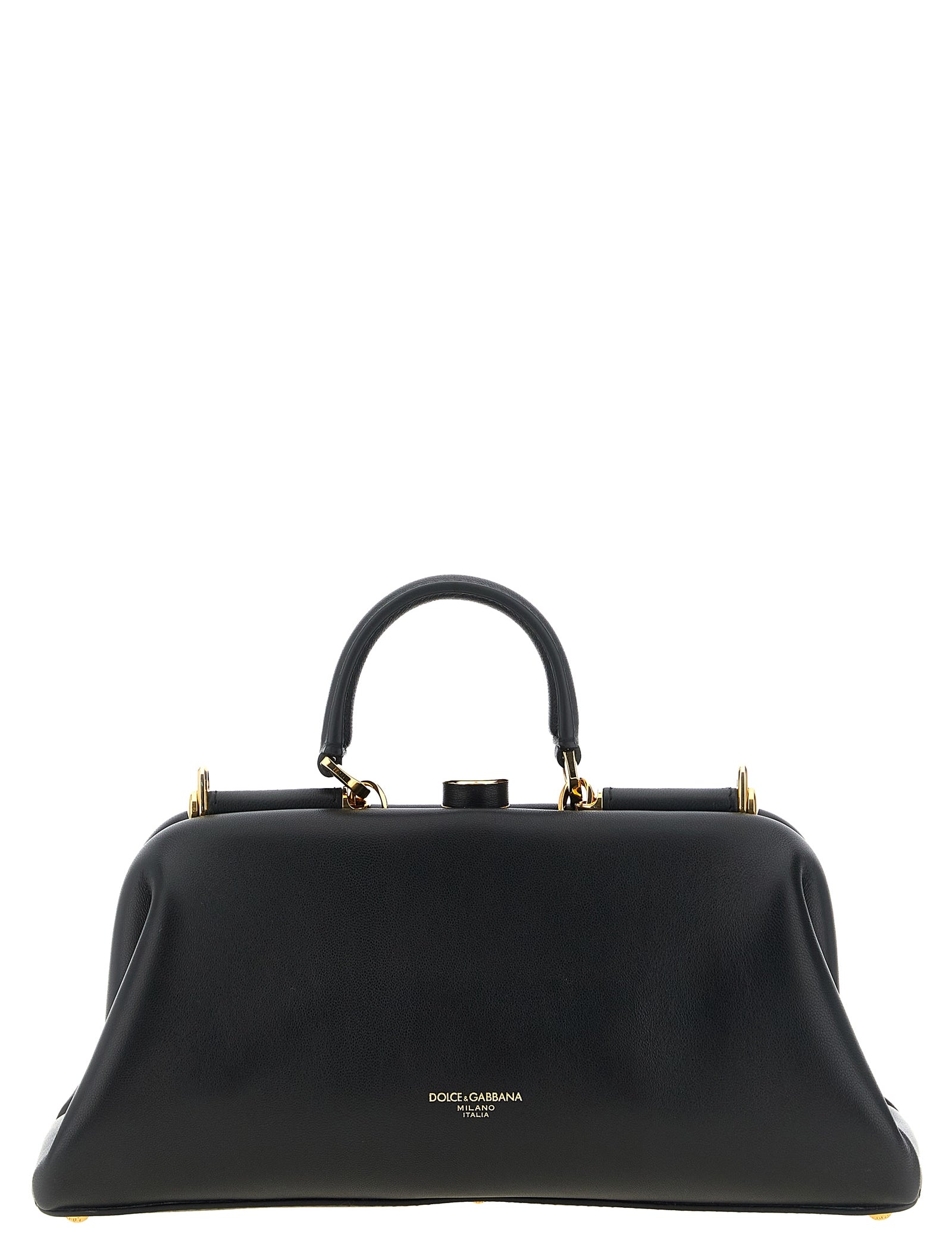Dolce & Gabbana Black Lamb Leather Handbag