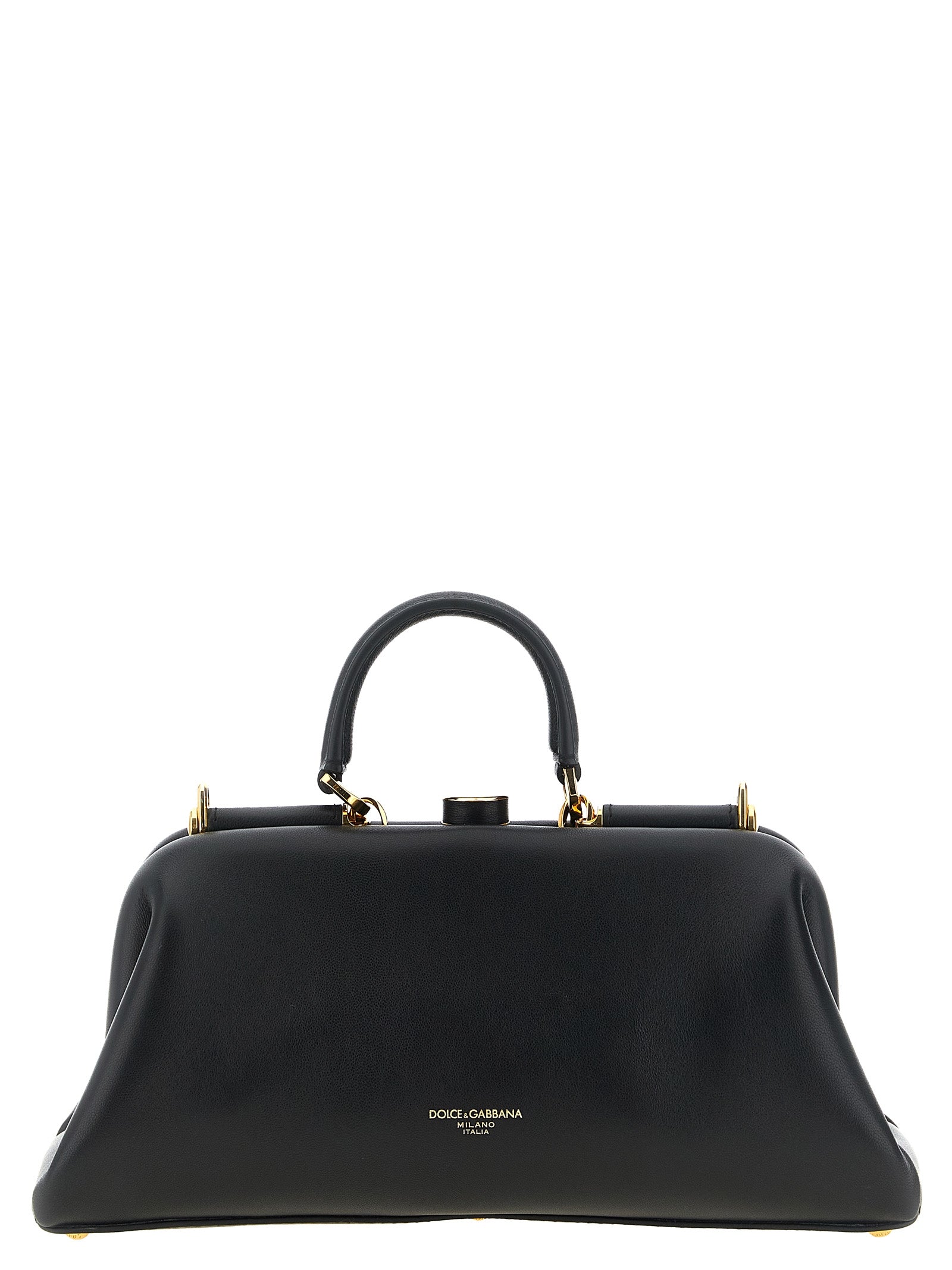 Dolce & Gabbana Black Lamb Leather Handbag
